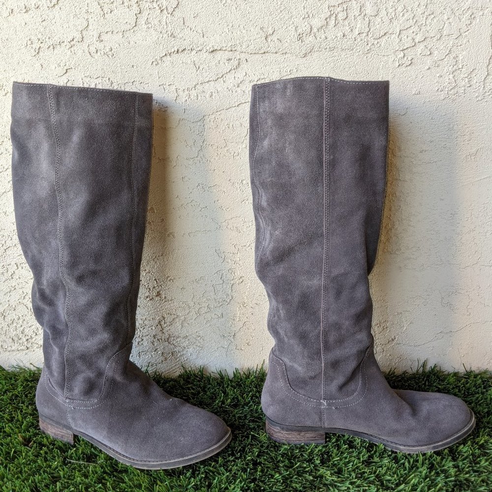 Sole Society Grey Suede Boots, Size 8
